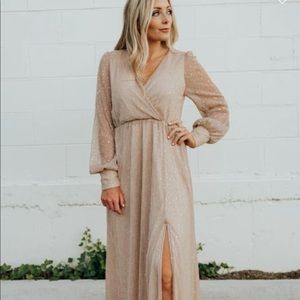 Baltic Born Abigail Sparkle Dress in Champagne